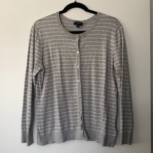 Grey striped cardigan